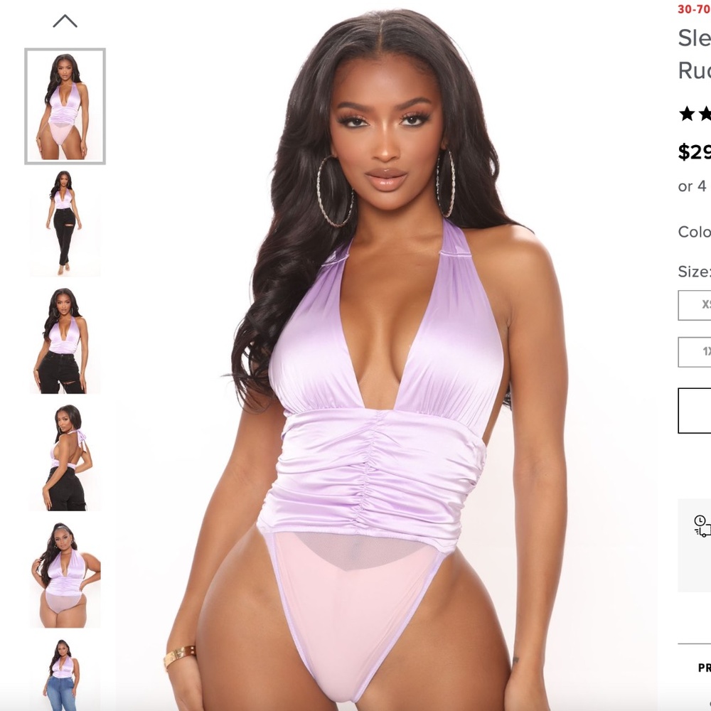 Sleek to my Heart Satin Ruched Bodysuit